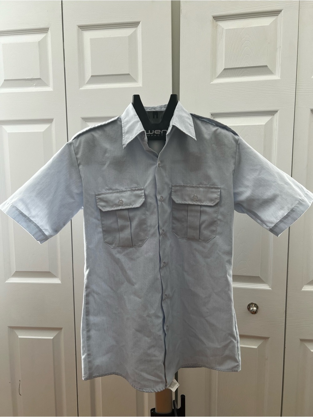Men's Short-Sleeve Button-Down military blues uniform - Light Blue